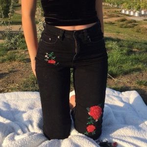 NWOT- Divided Black Rose Mom Jeans